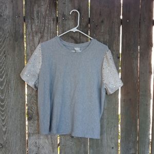 A new day XXL tshirt with sequined sleeves